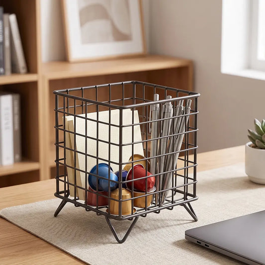 Nordic Stainless Steel Desk Organizer