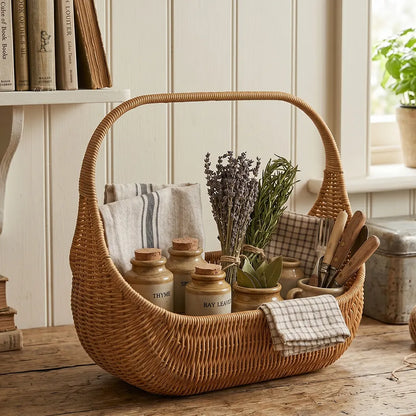 Rattan-Like Woven Basket