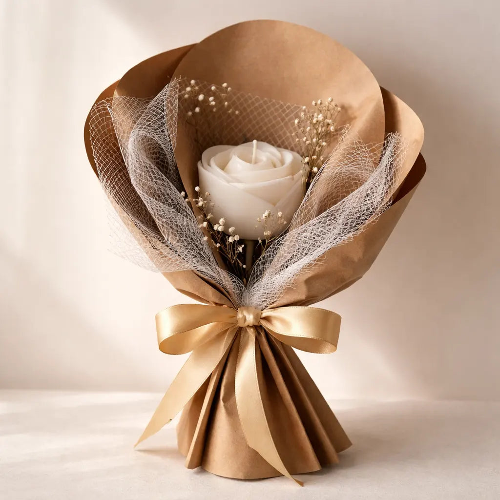 Rose Flower - Special Gift Candle Bouquet